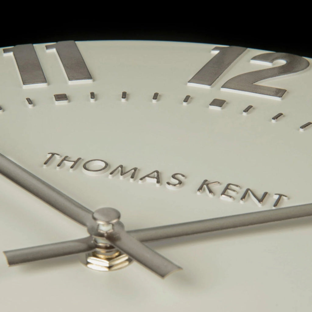Thomas Kent 30cm Mulberry Wall Clock, Open Face - Silver Cloud