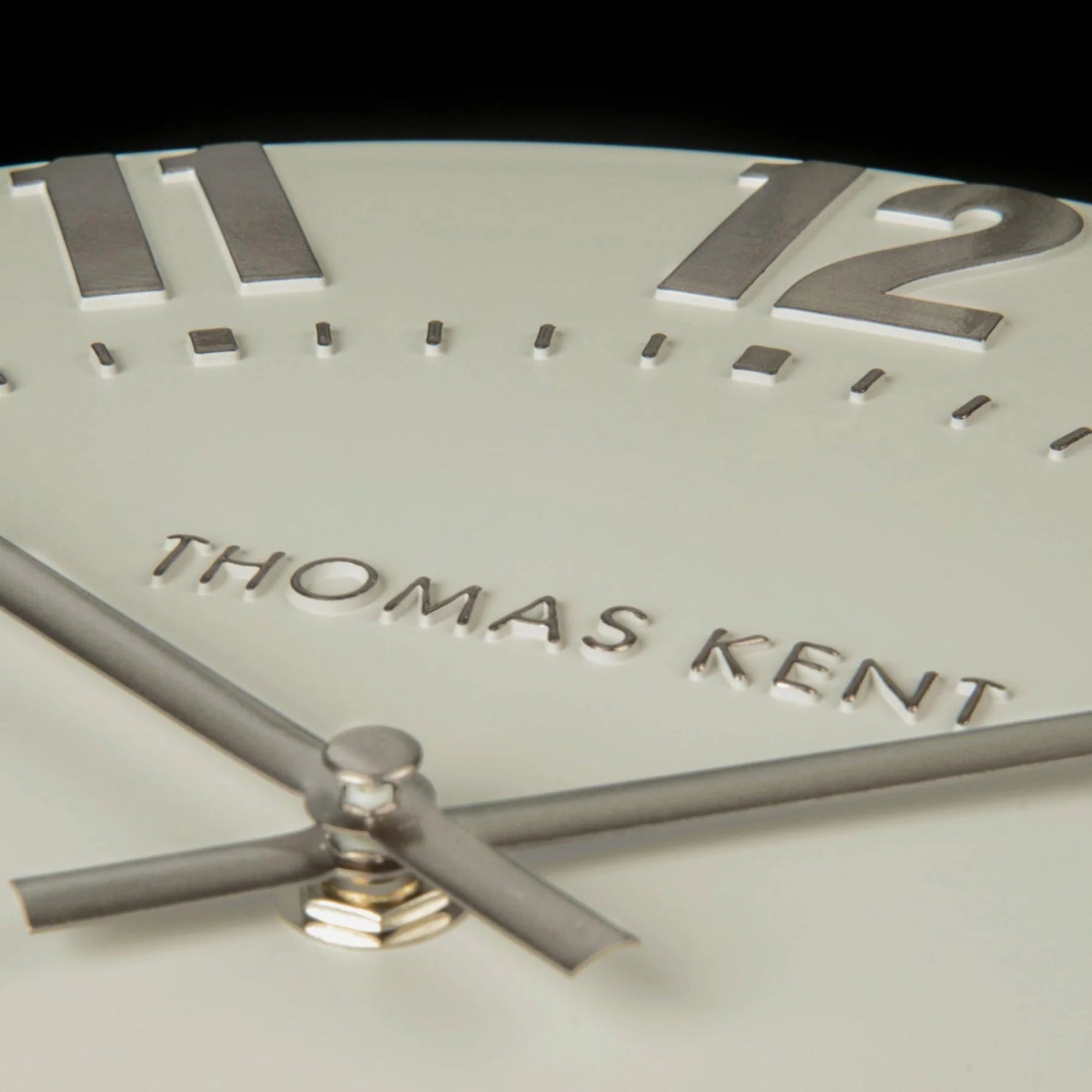 Thomas Kent 30cm Mulberry Wall Clock, Open Face - Silver Cloud