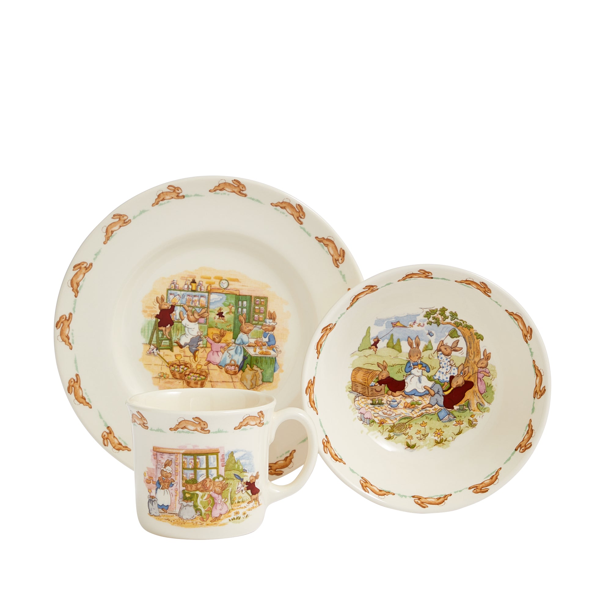 Royal Doulton Bunnykins Childrens Bowl, Plate & Mug, 3 Piece Set