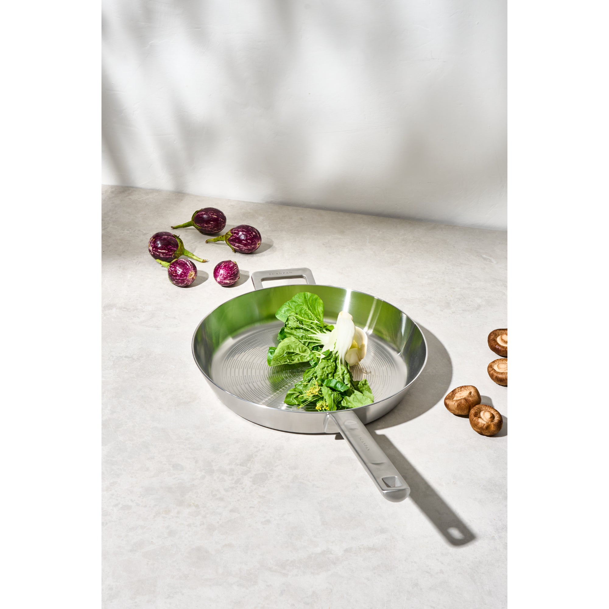 Scanpan Elektra 32cm Fry Pan with Helper Handle - Silver