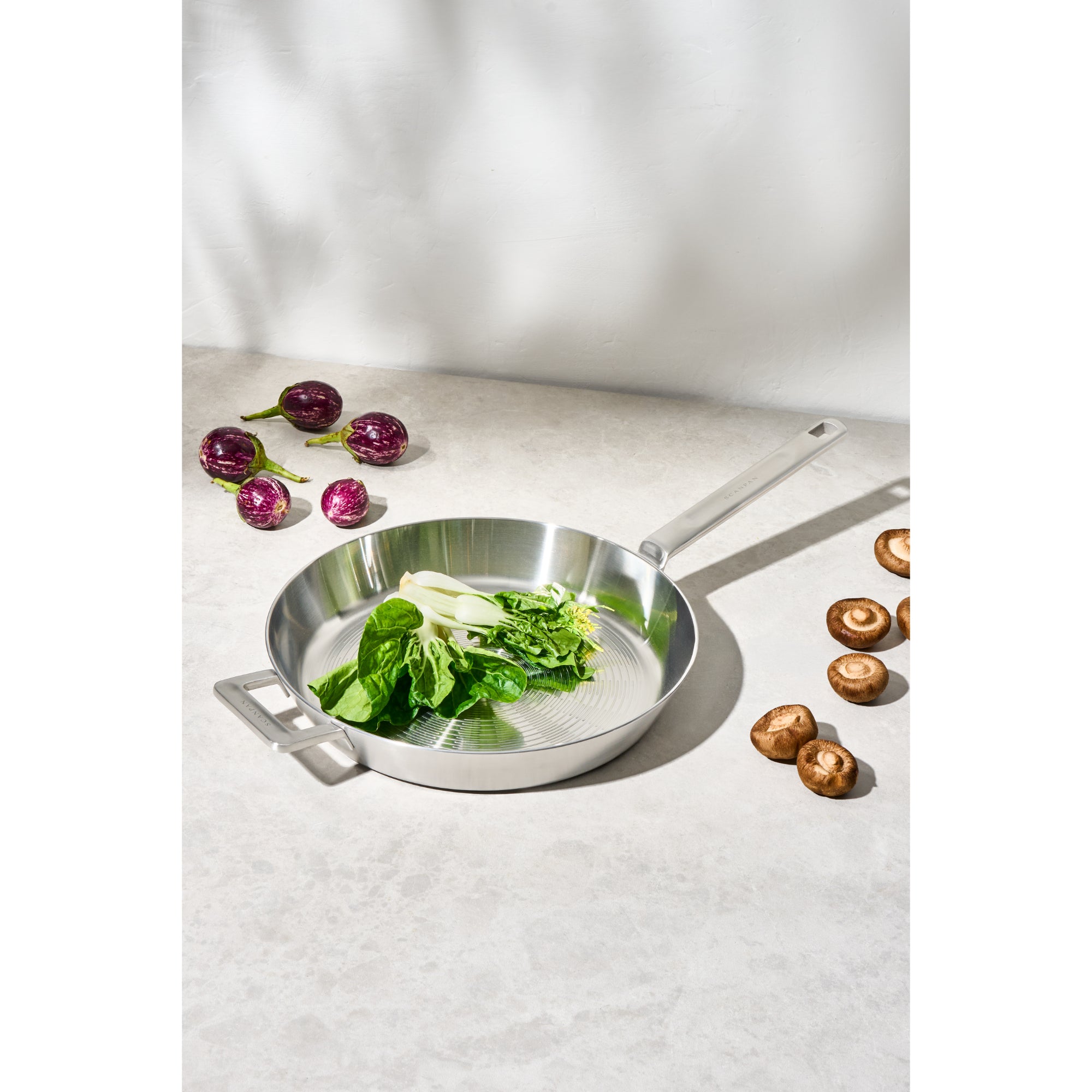 Scanpan Elektra 32cm Fry Pan with Helper Handle - Silver