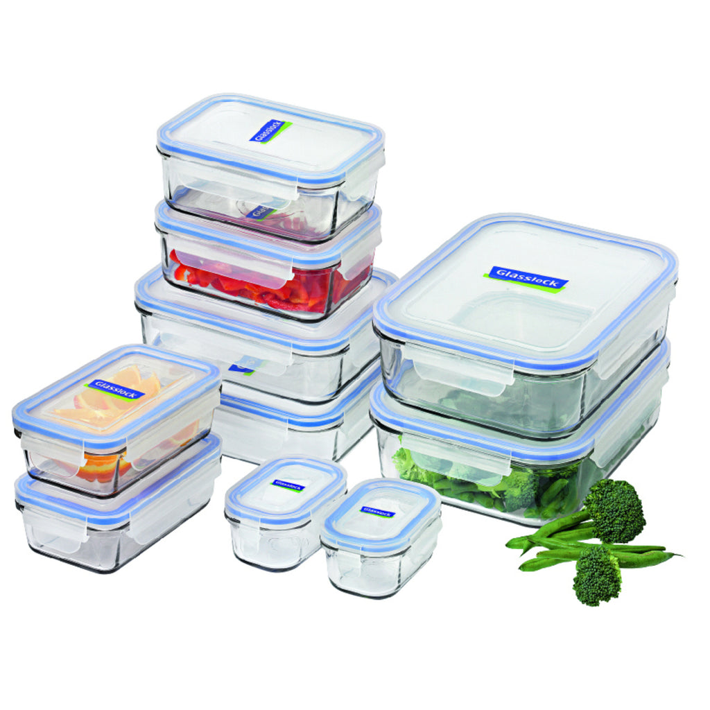 Glasslock Tempered Glass w/Lid Food Box/Storage/Container Set 10pc