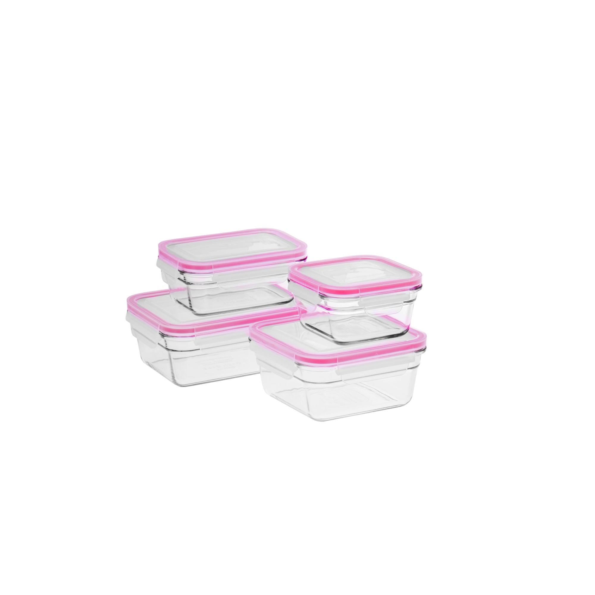 Glasslock 4 Piece Food Container Oven Safe Set Tempered Glass- 28084