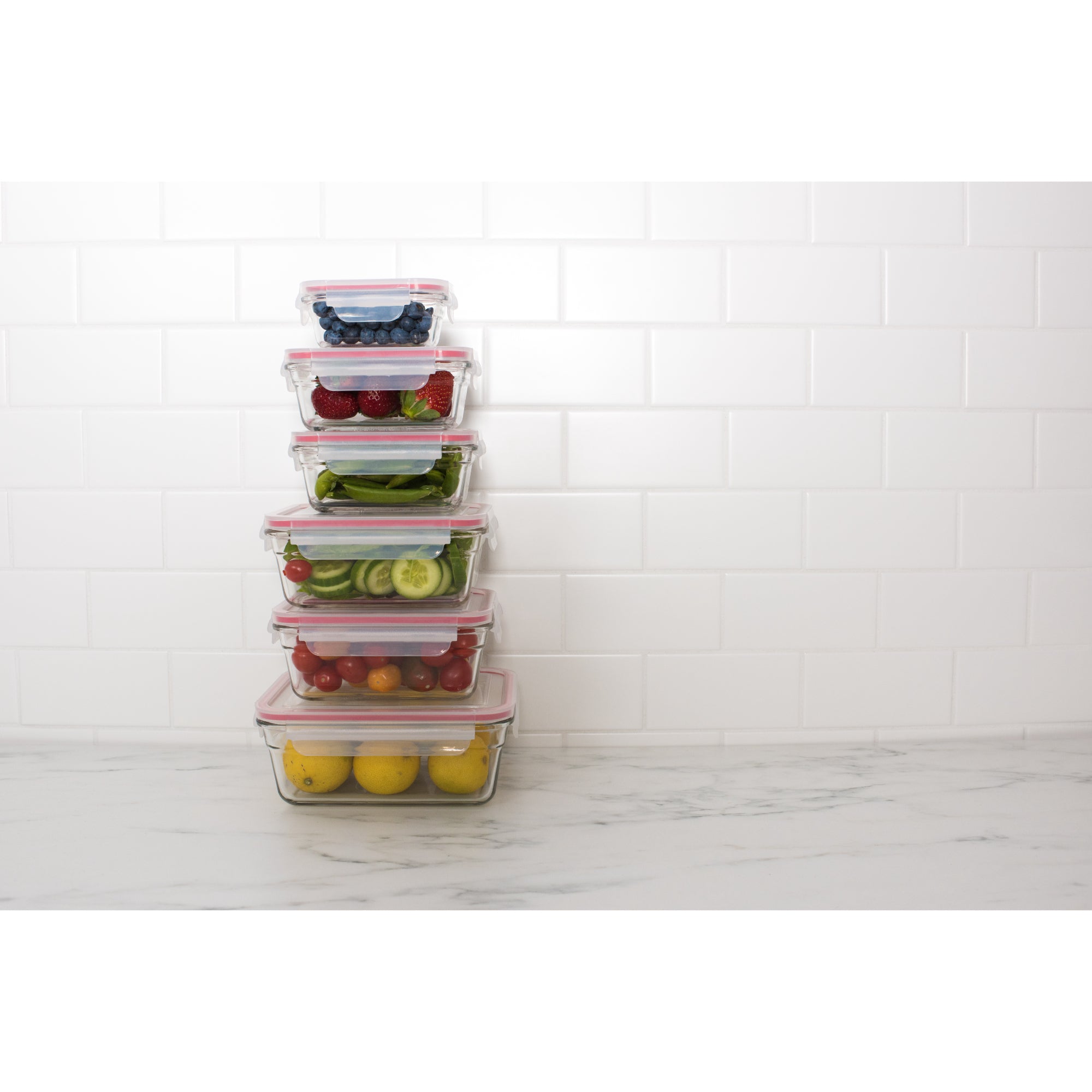 Glasslock 4 Piece Food Container Oven Safe Set Tempered Glass- 28084