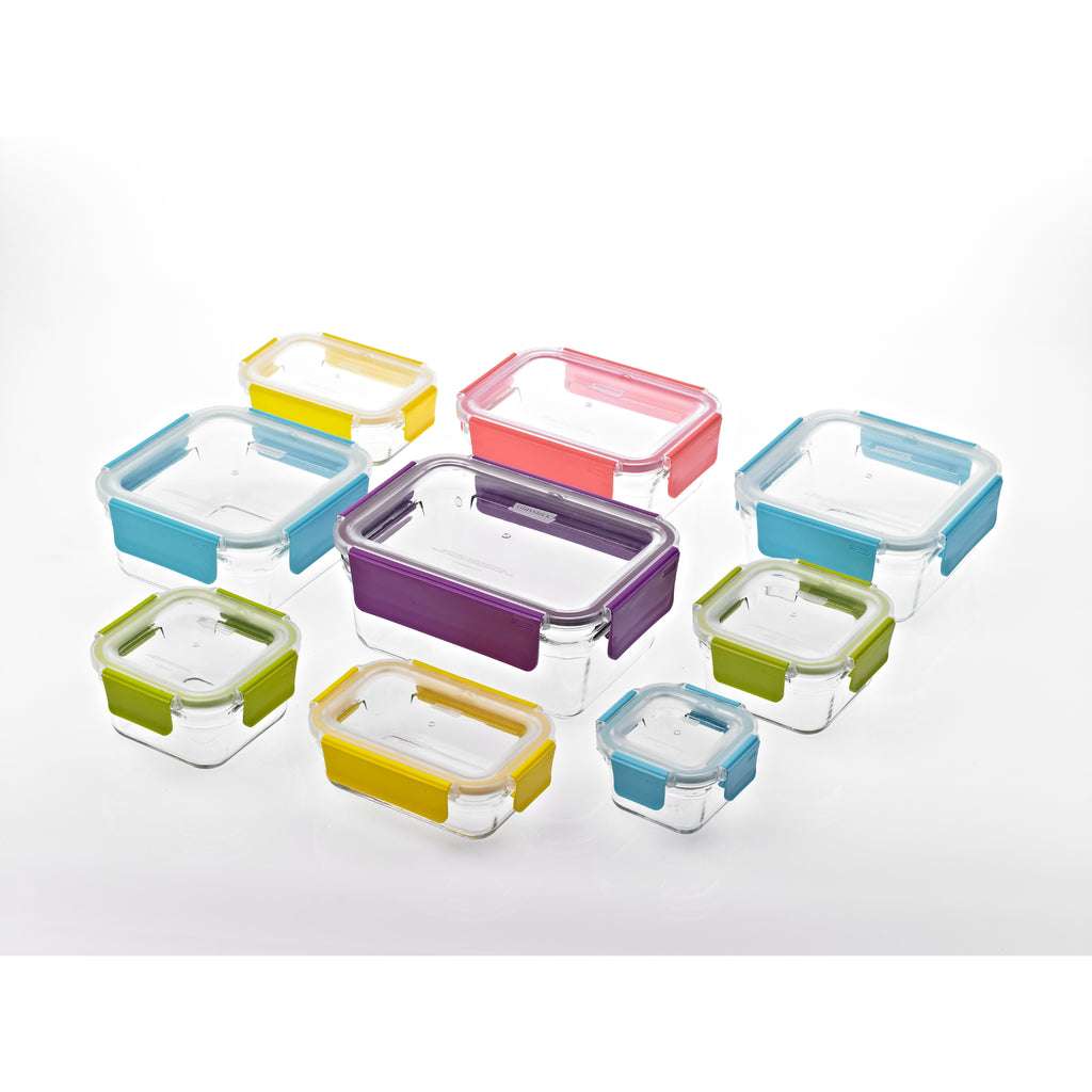 Glasslock Premium Oven Safe Tempered Glass 9 Piece Set