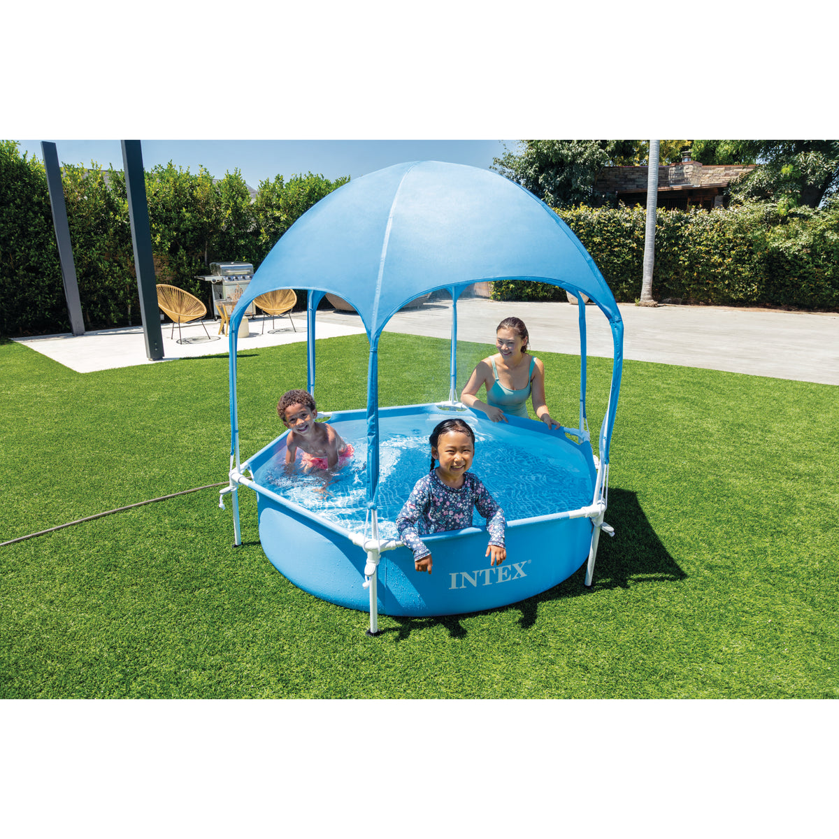 Intex Canopy Metal Frame Pool - 6 Foot