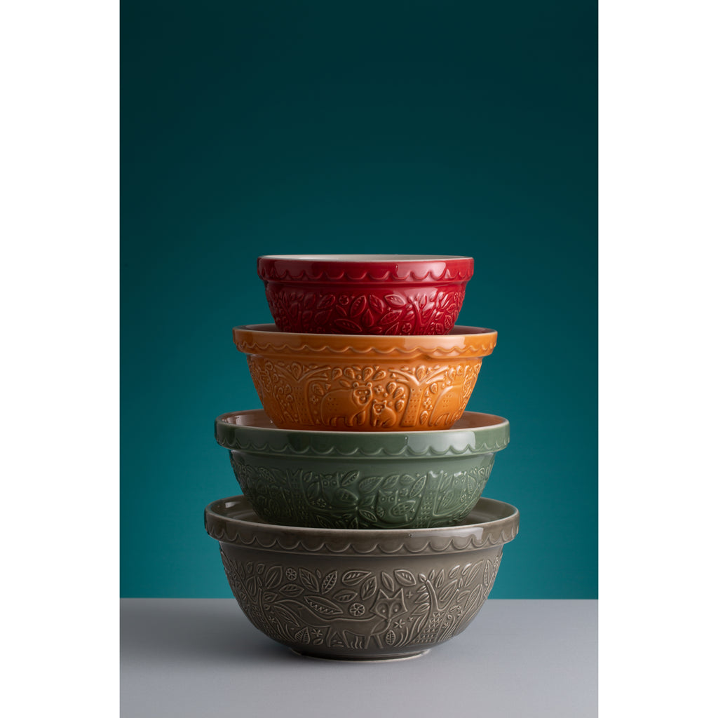 Mason Cash In The Forest 26cm Owl Green Mixing Bowl