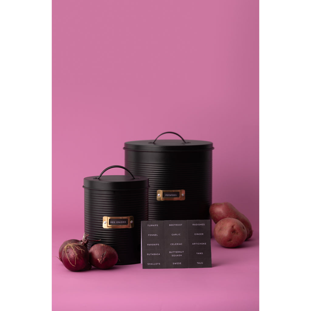 Typhoon Living Otto Set of 2 Root Vegetable Storage - Black