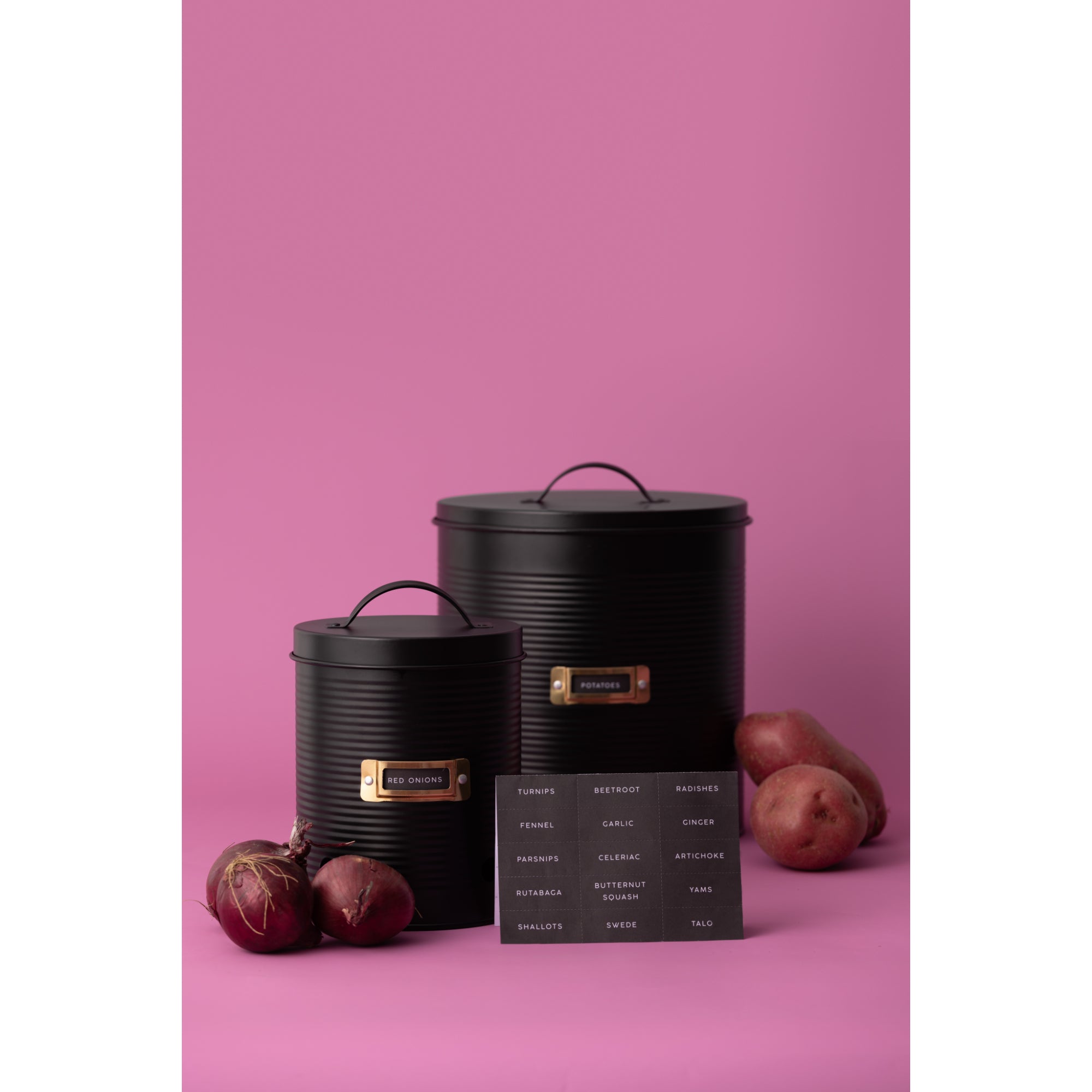 Typhoon Living Otto Set of 2 Root Vegetable Storage - Black