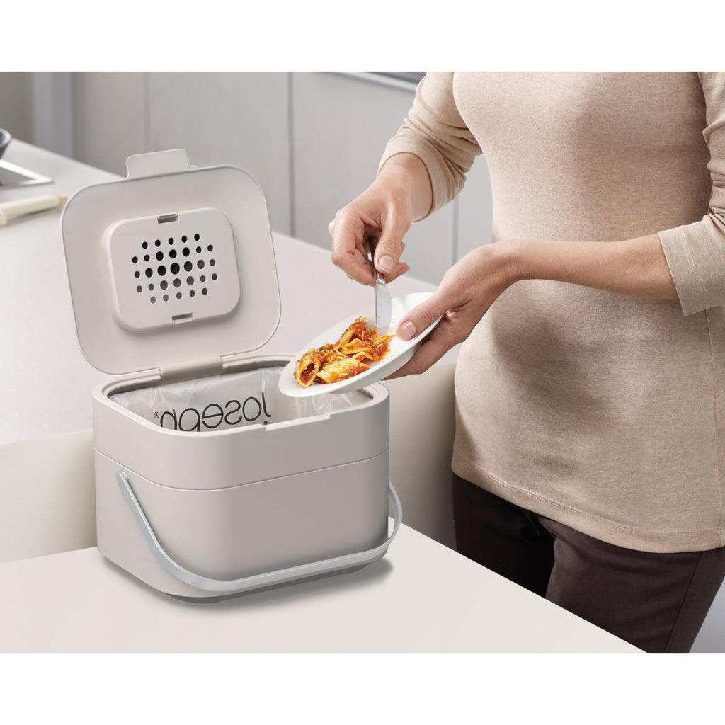 Joseph Joseph  Stack 4L Food Waste Caddy - Stone