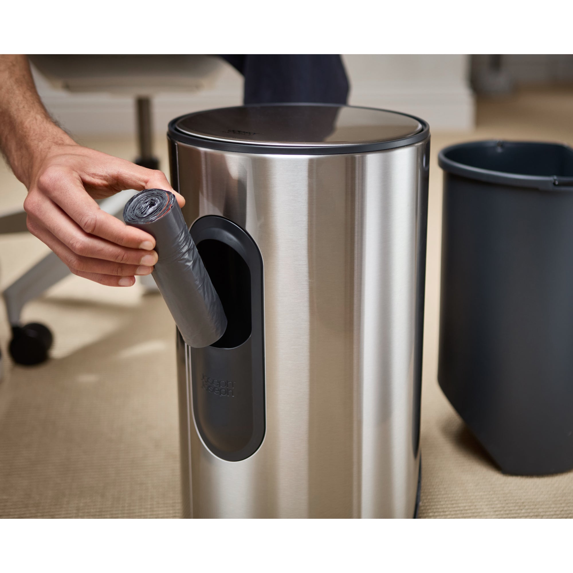 Joseph Joseph Arc 10L Bin - Stainless Steel