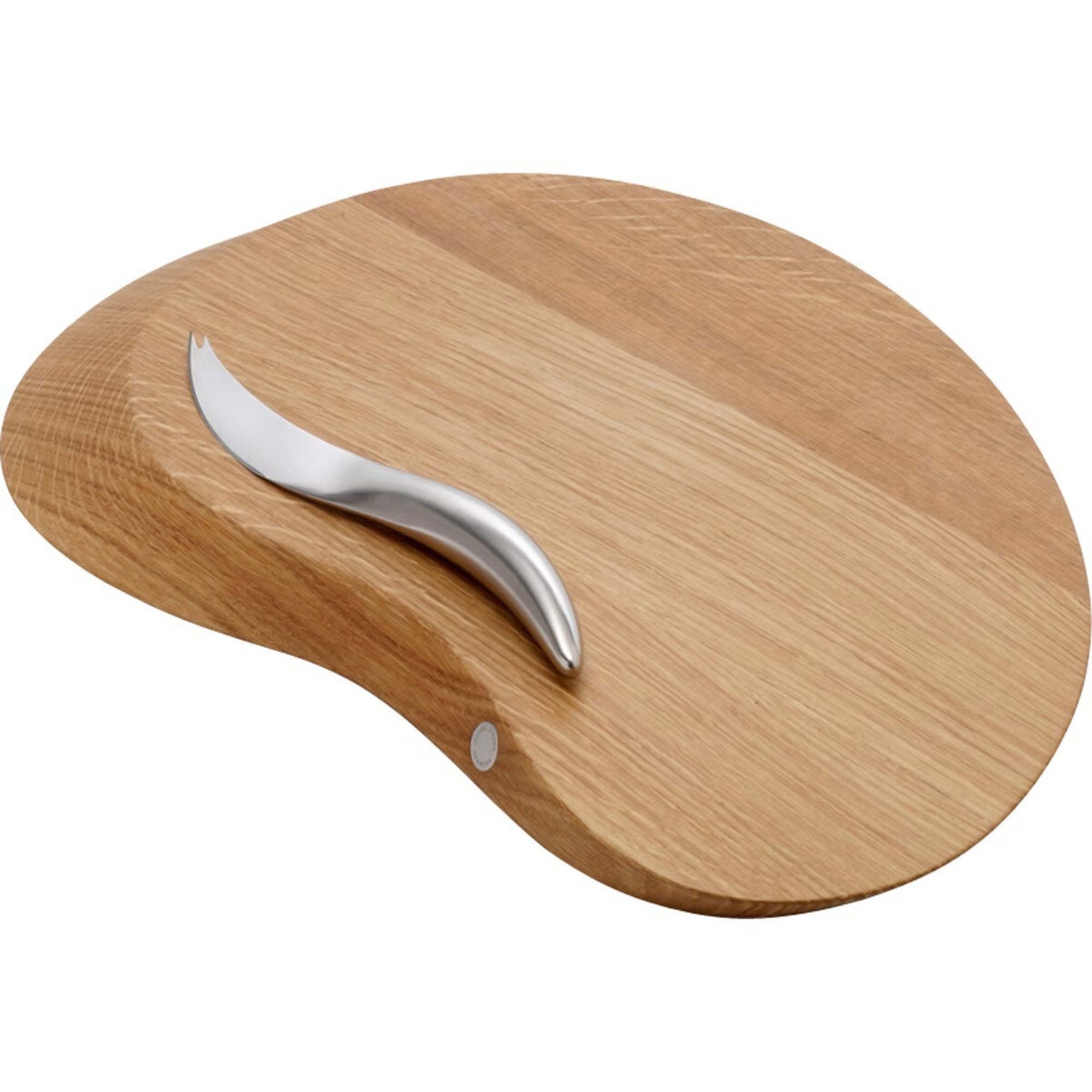 Georg Jensen Forma Serving Cheese Board with All Round Cheese Knife