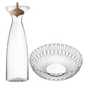 Georg Jensen Alfredo Breadbasket and Carafe - Silver
