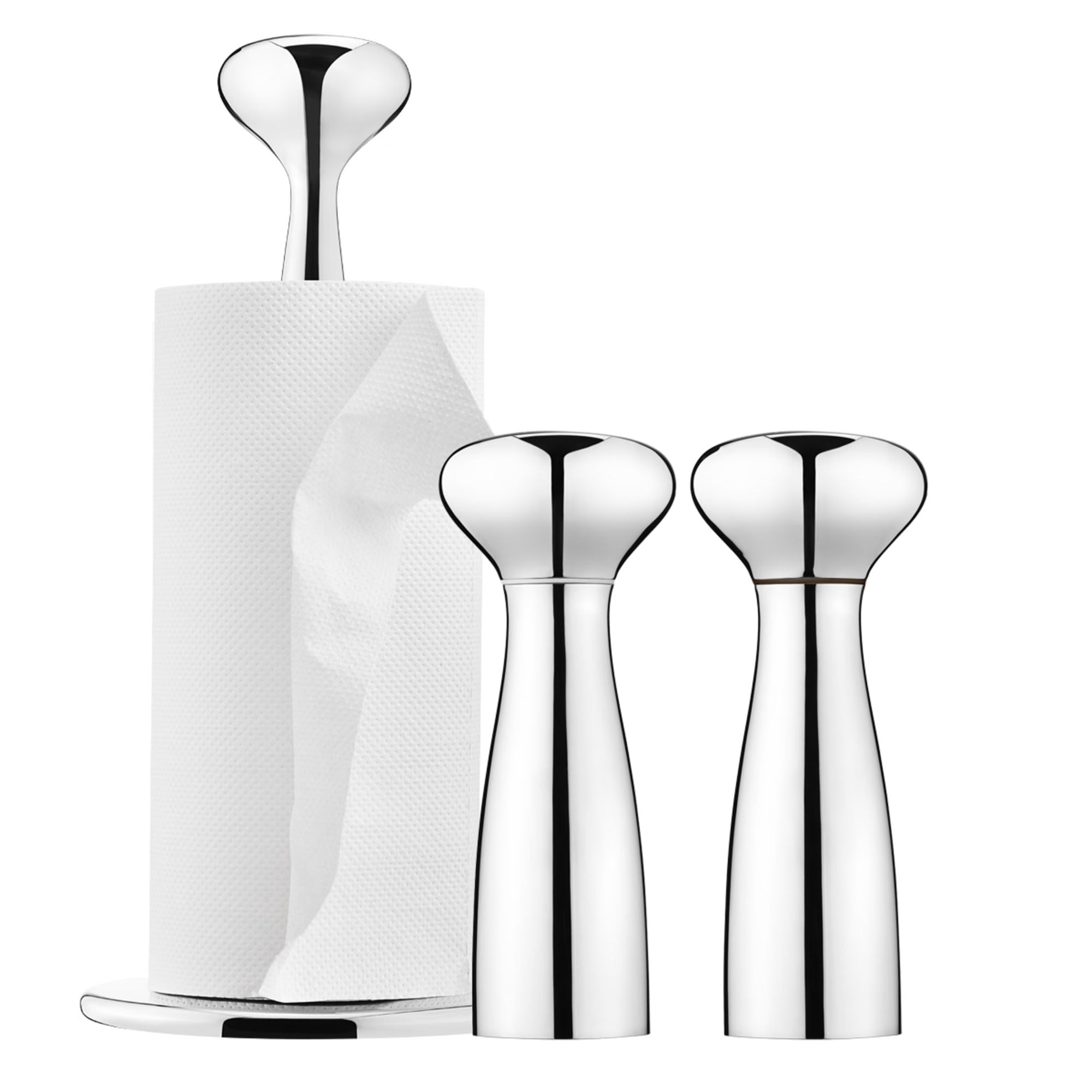 Georg Jensen Alfredo Kitchen Roll Holder & Salt and Pepper Mills