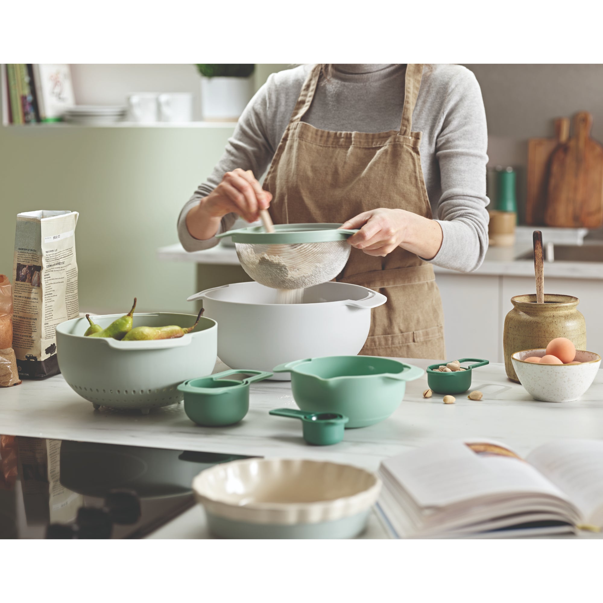 Joseph Joseph Nest? Plus 9 Piece Food Preparation Set - Editions - Sage