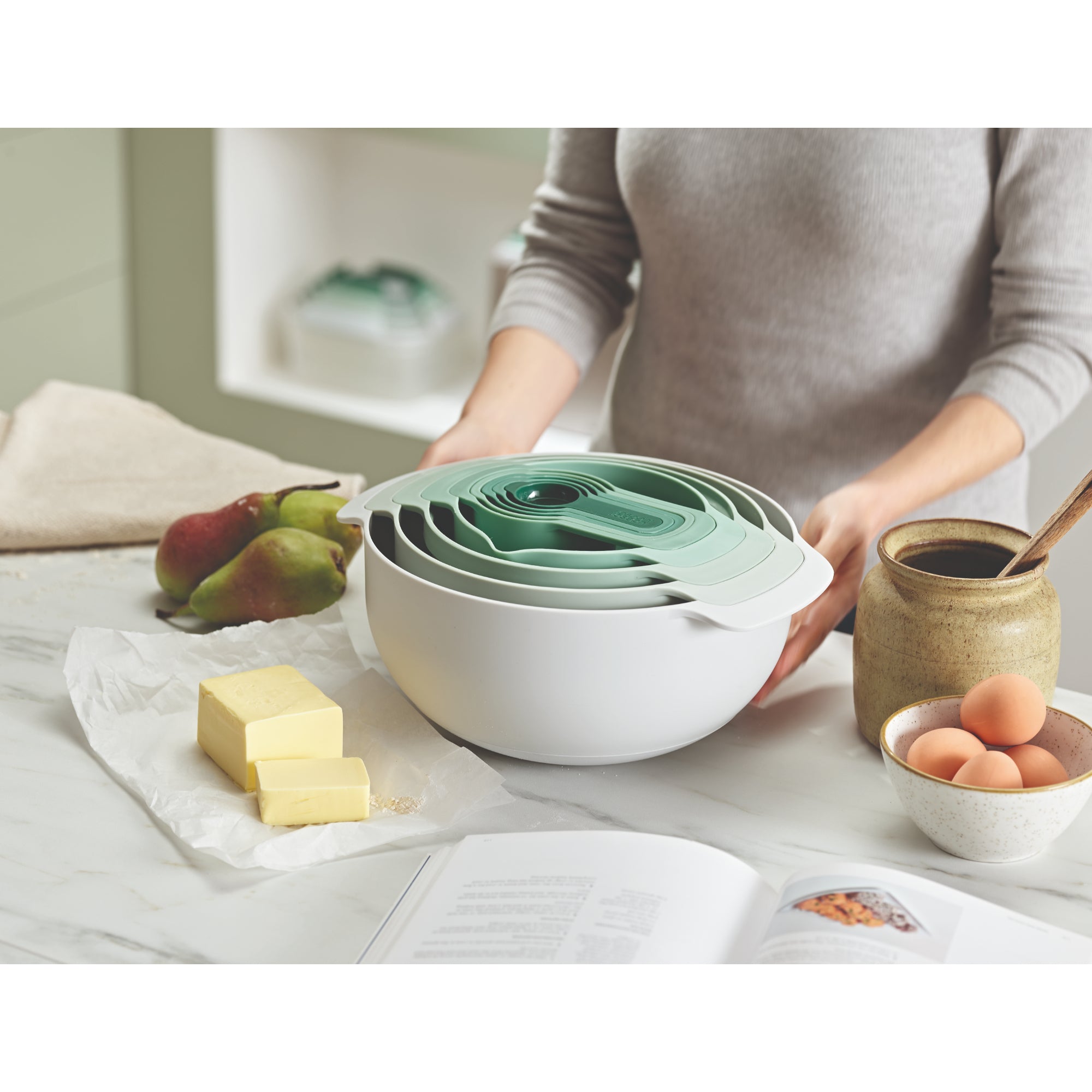 Joseph Joseph Nest? Plus 9 Piece Food Preparation Set - Editions - Sage