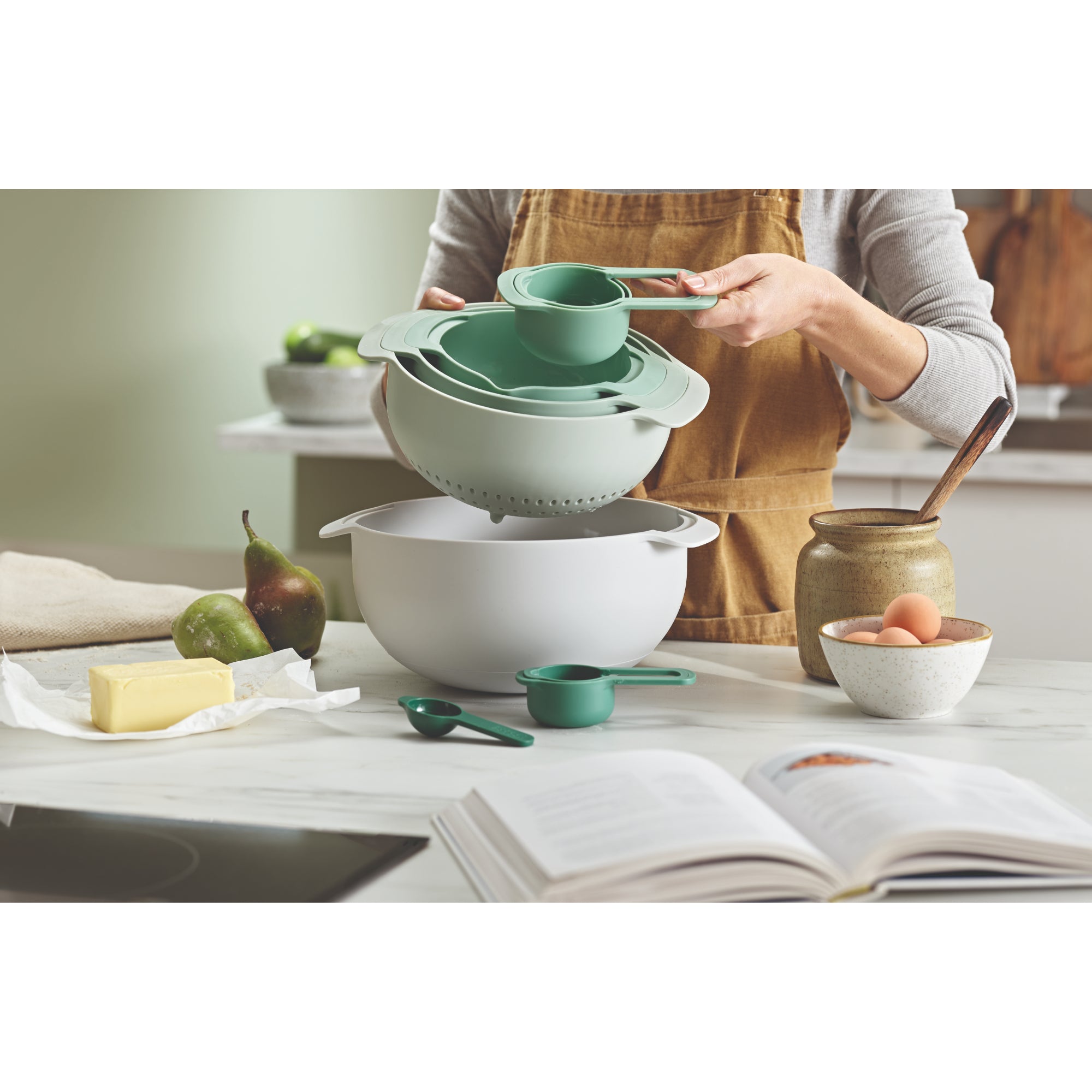 Joseph Joseph Nest? Plus 9 Piece Food Preparation Set - Editions - Sage