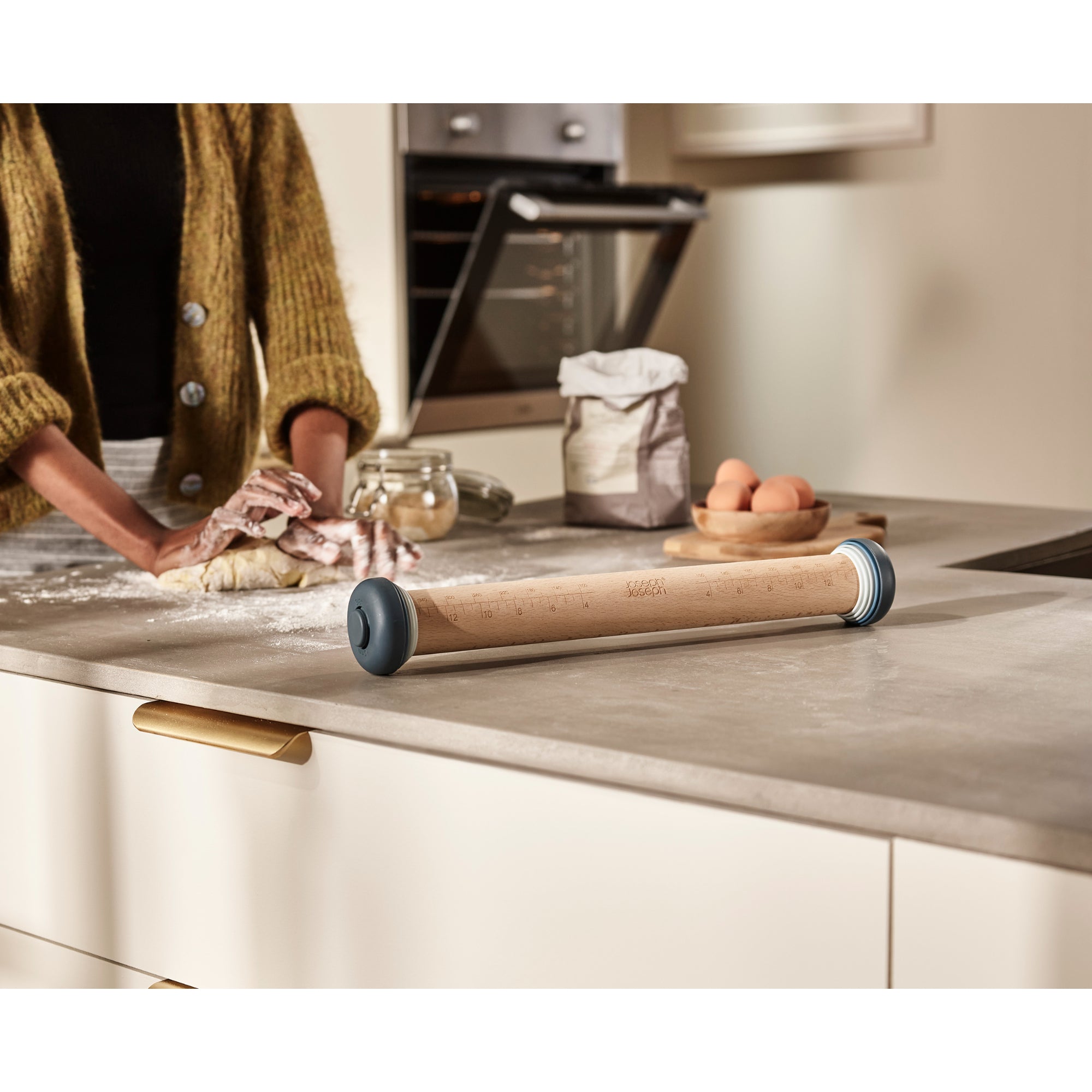 Joseph Joseph  Precision Pin Adjustable Rolling Pin - Sky