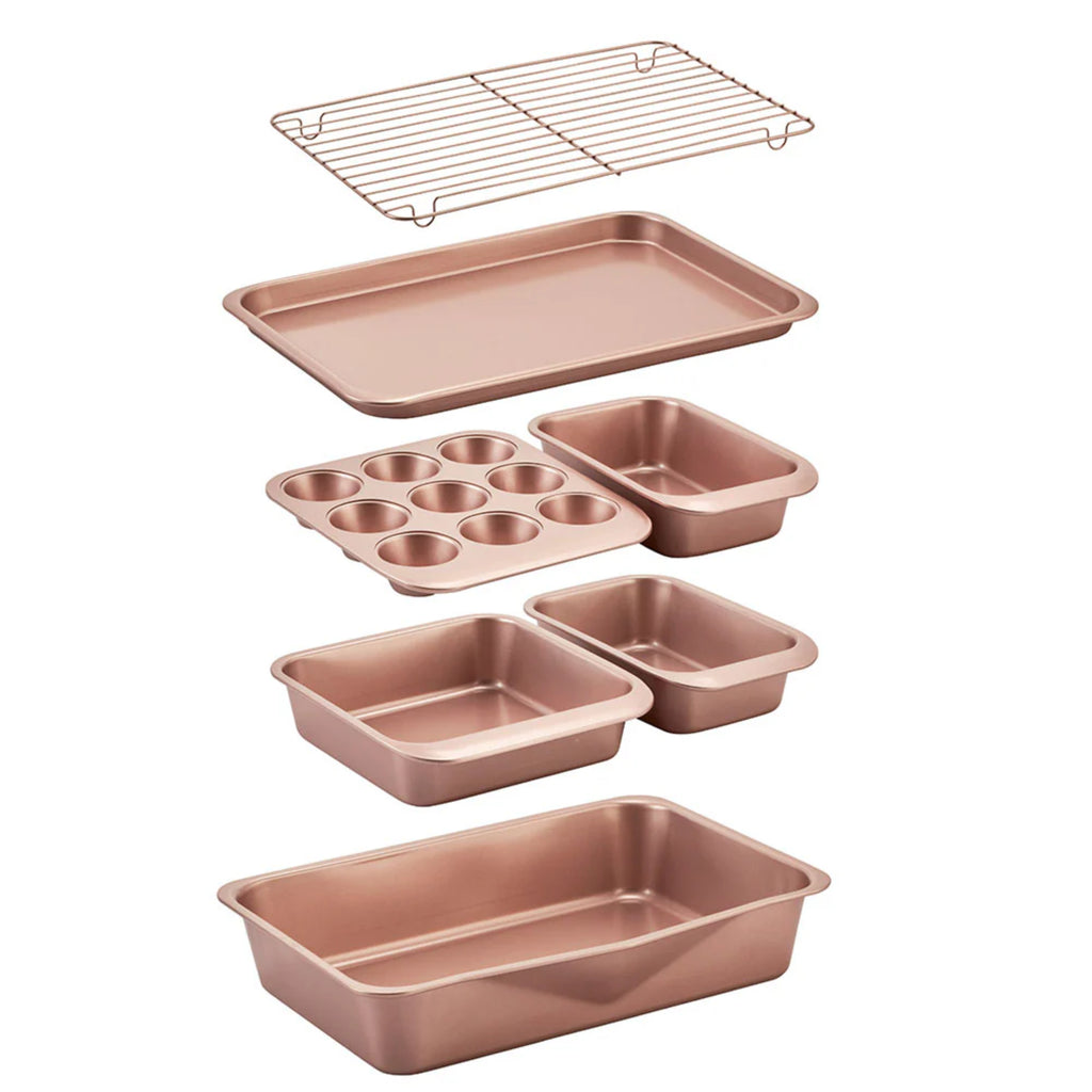 Wiltshire Rose Gold Smart Stack Bakeware 7 Piece Set