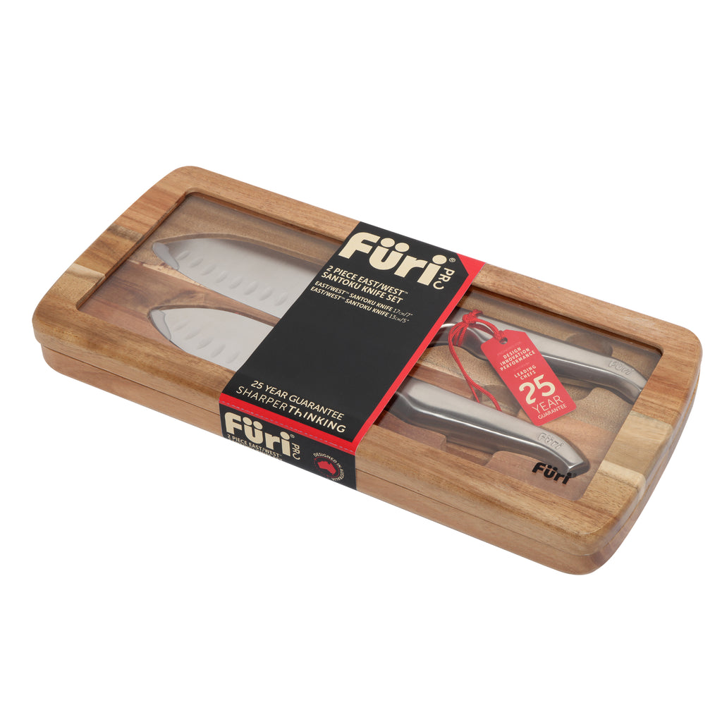 Furi Pro Acacia Santoku 2 Piece Knife Set