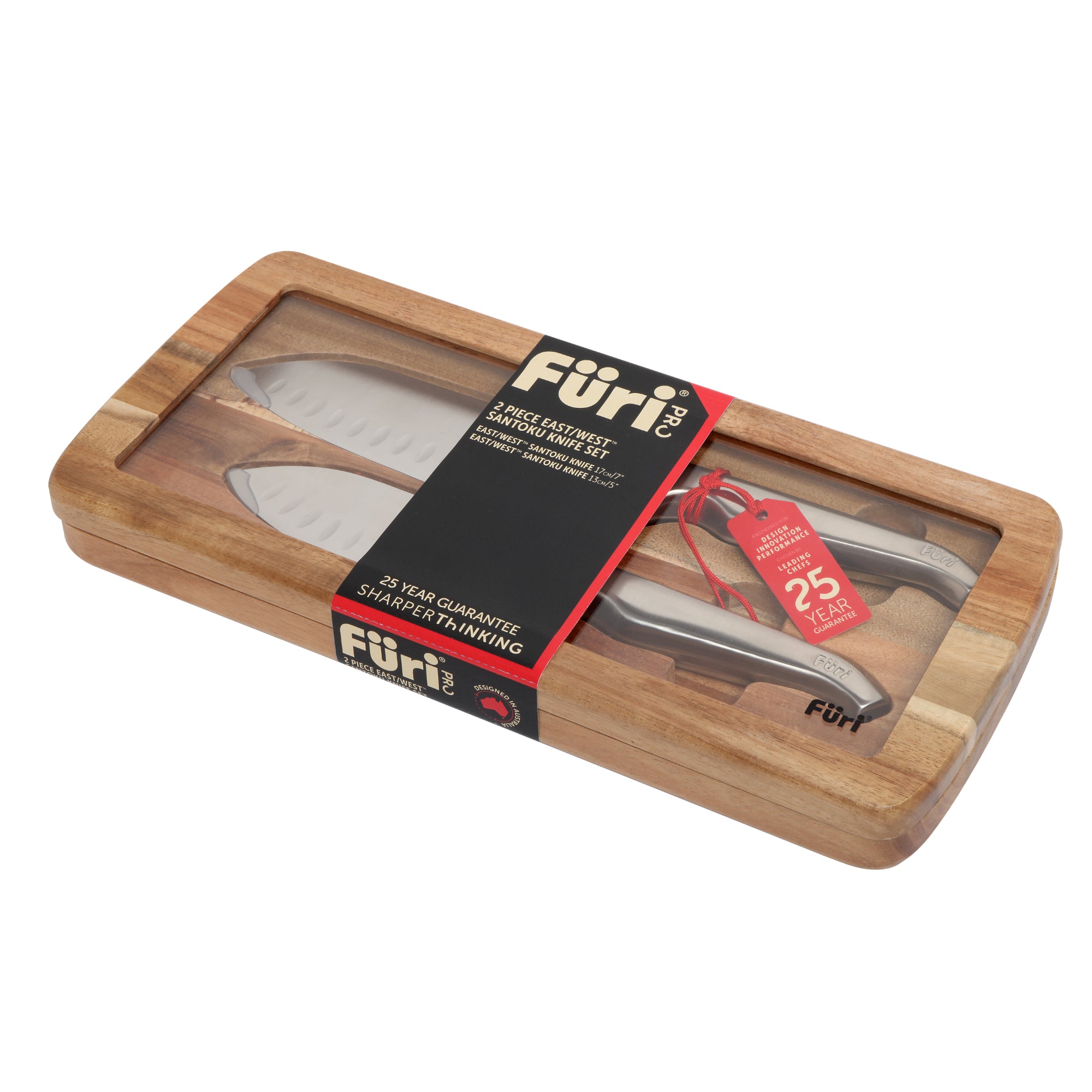 Furi Pro Acacia Santoku 2 Piece Knife Set