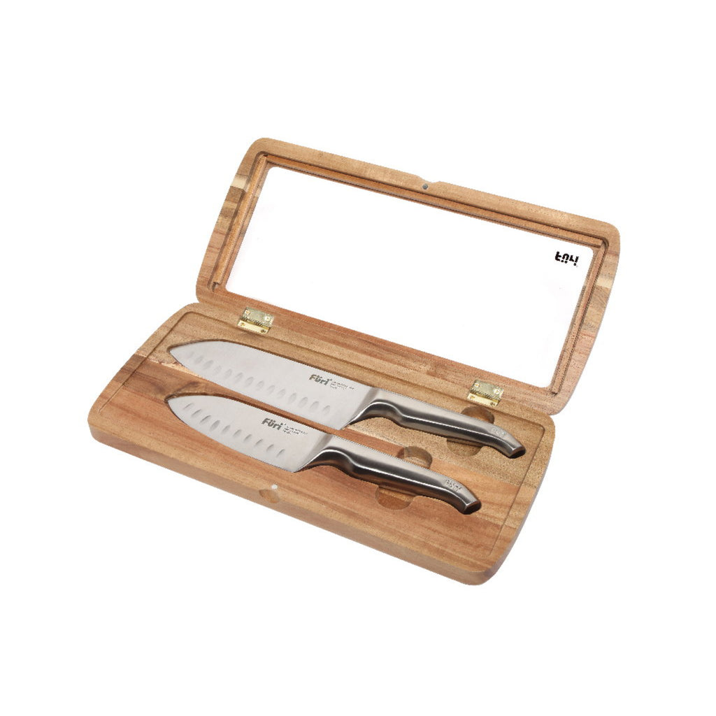 Furi Pro Acacia Santoku 2 Piece Knife Set