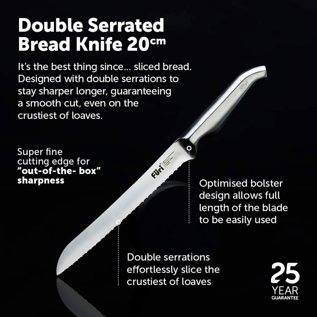 Furi Pro Bread Knife and Board Set - Brown