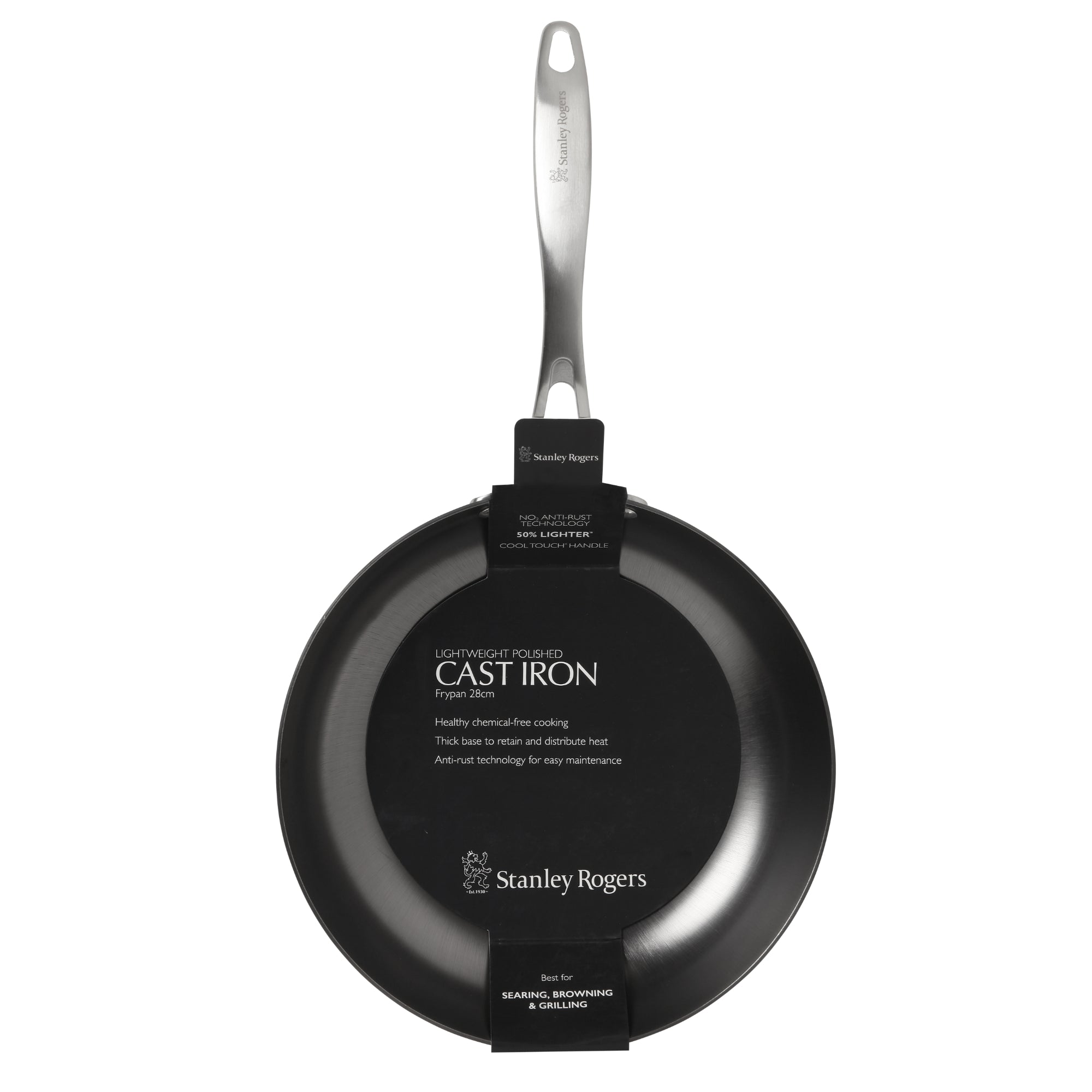 Stanley Rogers 28cm Light Weight Cast Iron Frypan - Grey