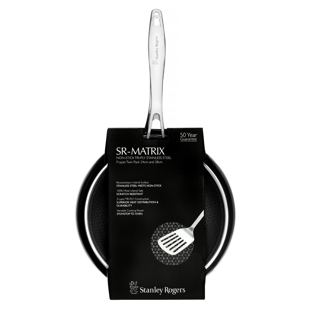 Stanley Rogers Matrix 2 Piece Frypan Set - Silver