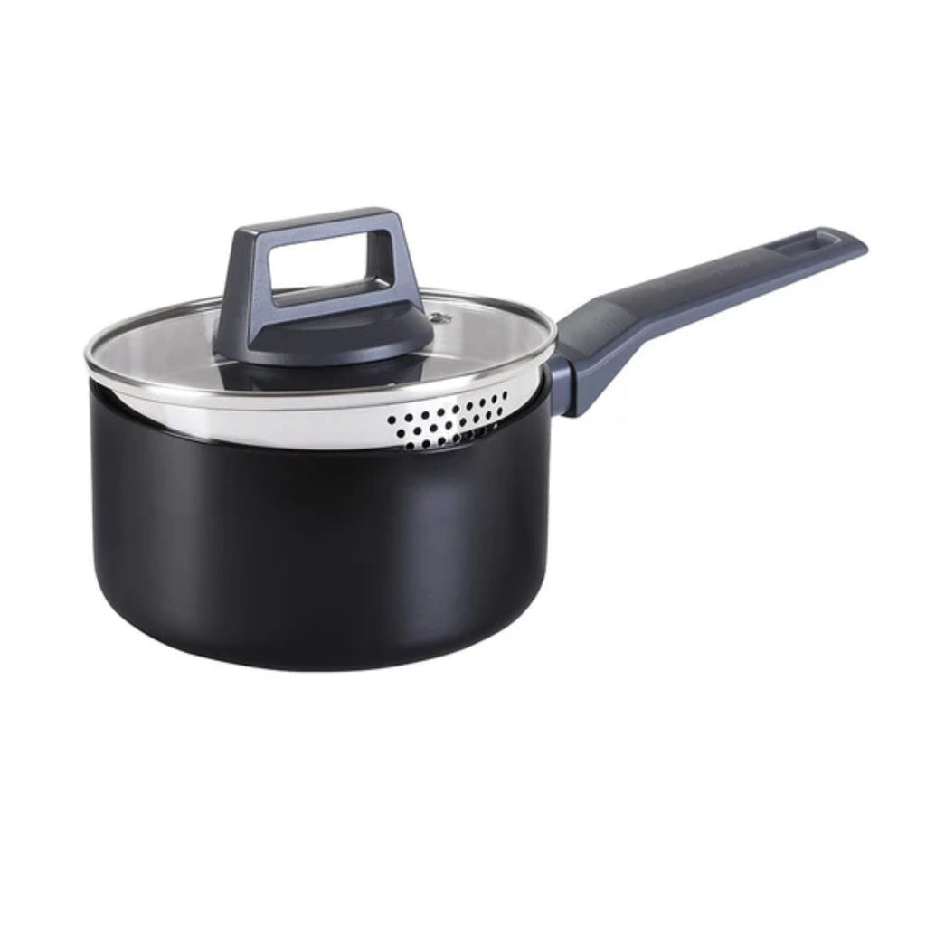 Stanley Rogers Statement Ceramic Non-Stick 5 Piece Cookware Set - Black/Grey