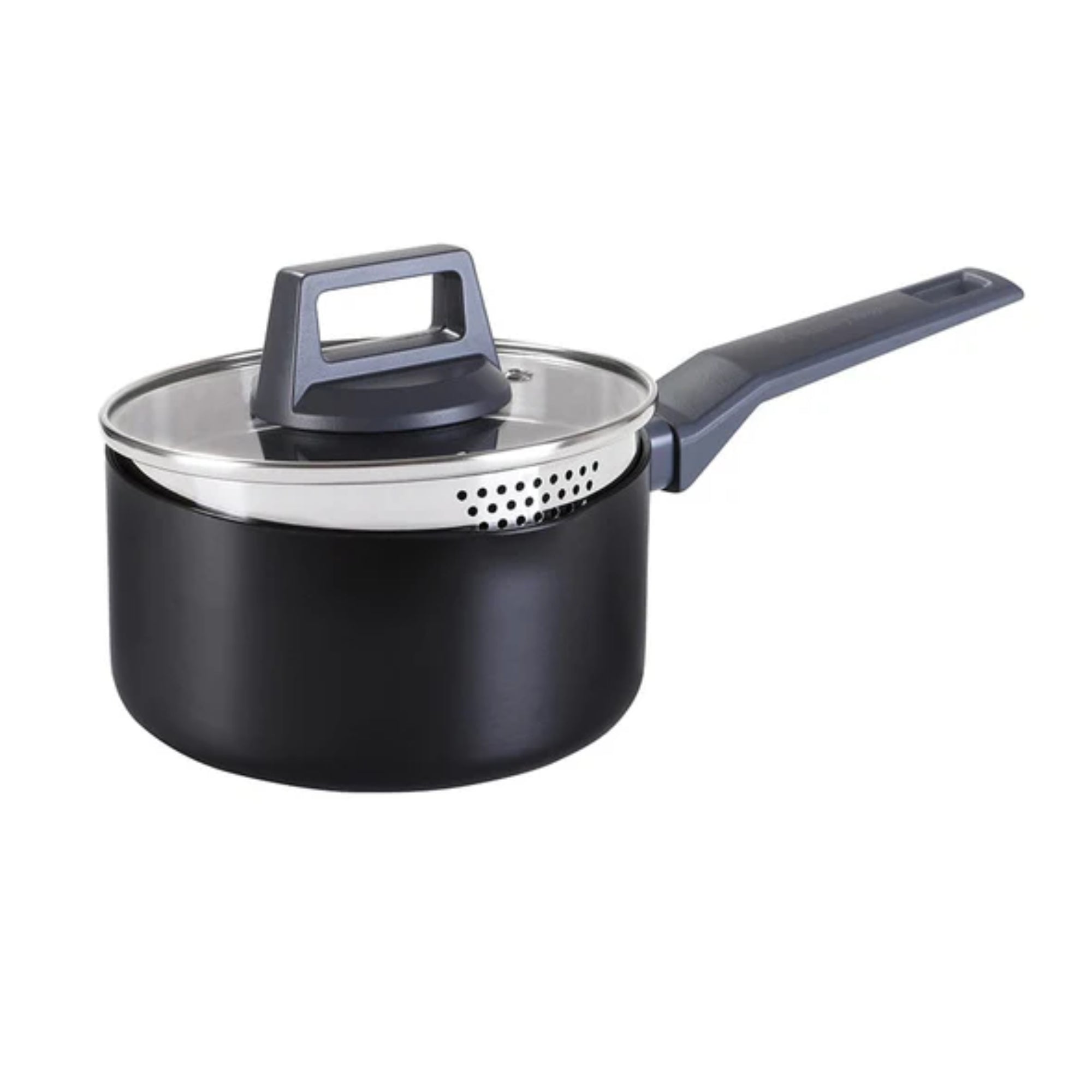 Stanley Rogers Statement Ceramic Non-Stick 5 Piece Cookware Set - Black/Grey