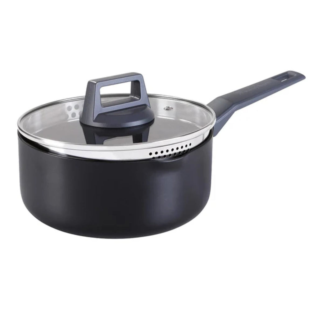 Stanley Rogers Statement Ceramic Non-Stick 5 Piece Cookware Set - Black/Grey