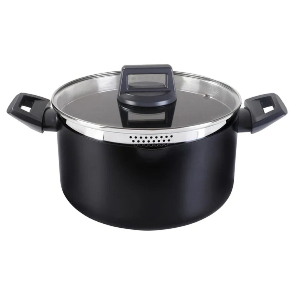Stanley Rogers Statement Ceramic Non-Stick 5 Piece Cookware Set - Black/Grey