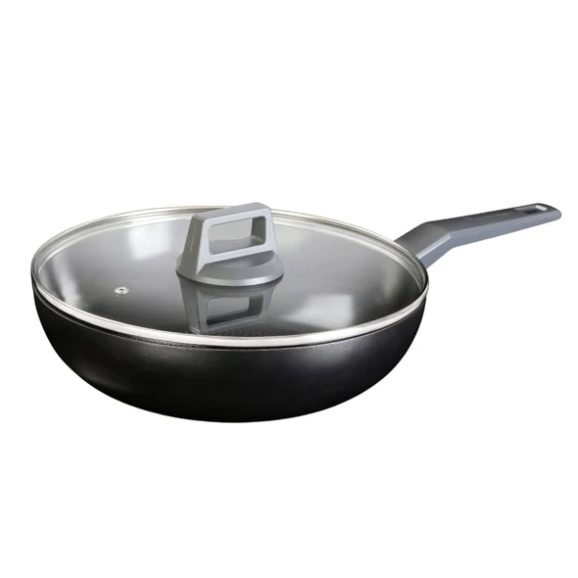 Stanley Rogers Statement Ceramic Non-Stick 5 Piece Cookware Set - Black/Grey
