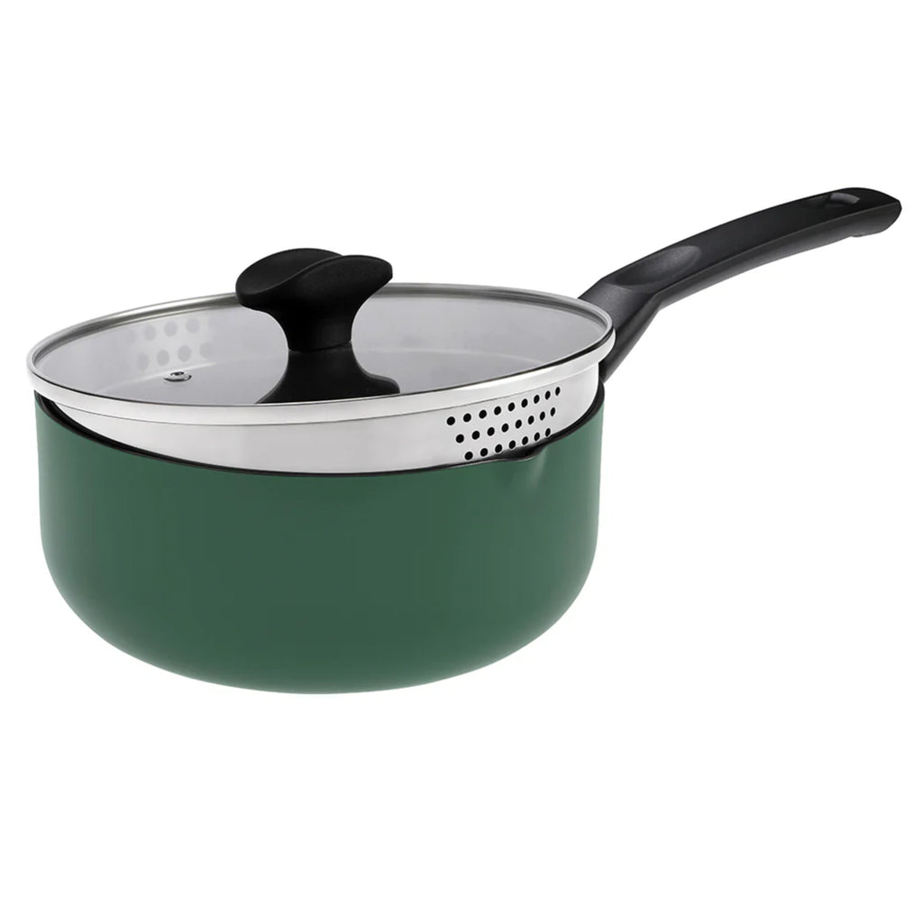 Wiltshire Pure Cook Ceramic Non-Stick Saucepan 20cm with Glass Lid