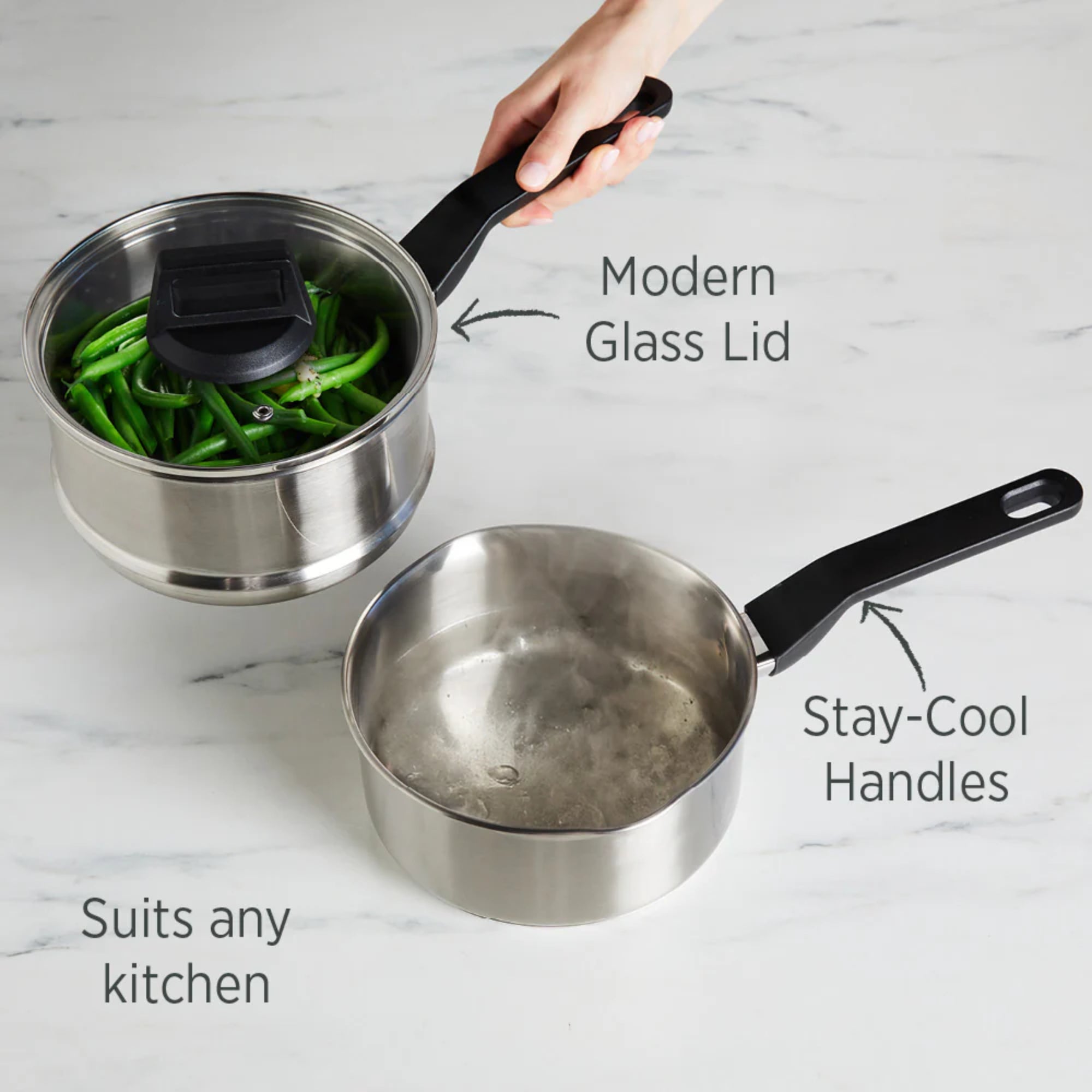 Wiltshire Timeless Steamer Set 18cm with Glass Lid