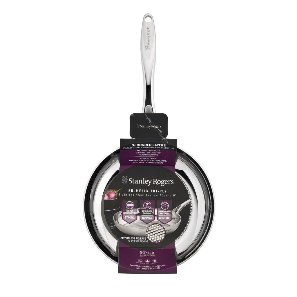 Stanley Rogers Helix 20cm Frypan - Silver