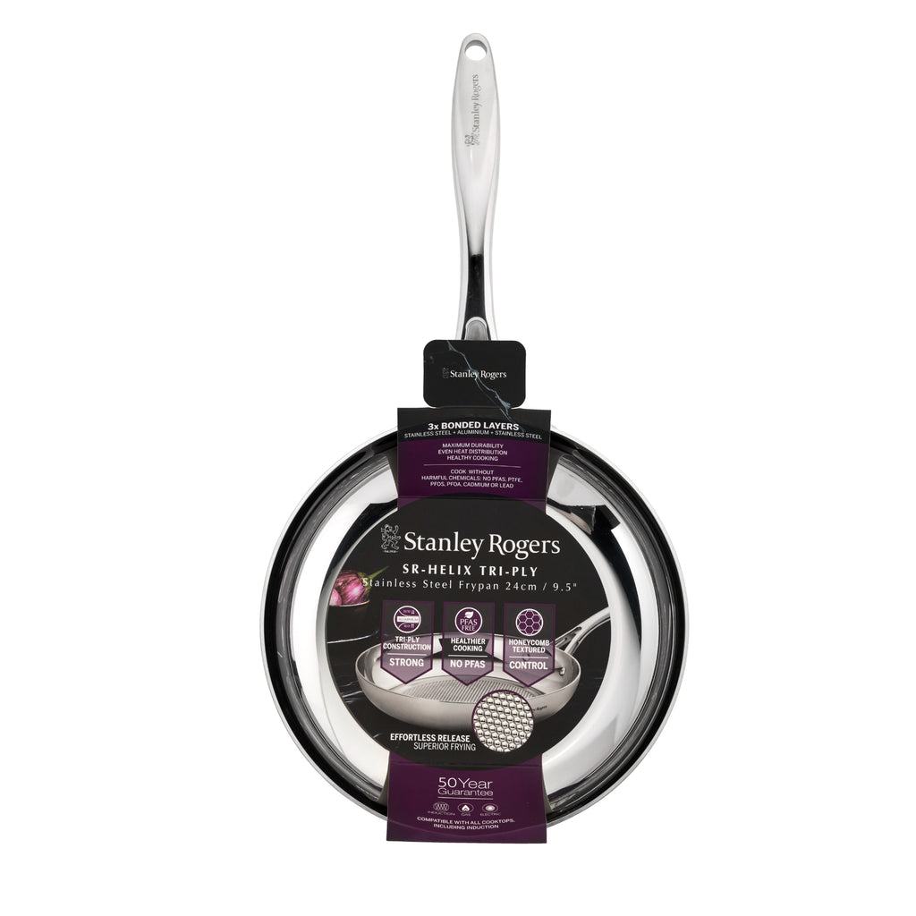 Stanley Rogers Helix 24cm Frypan - Silver