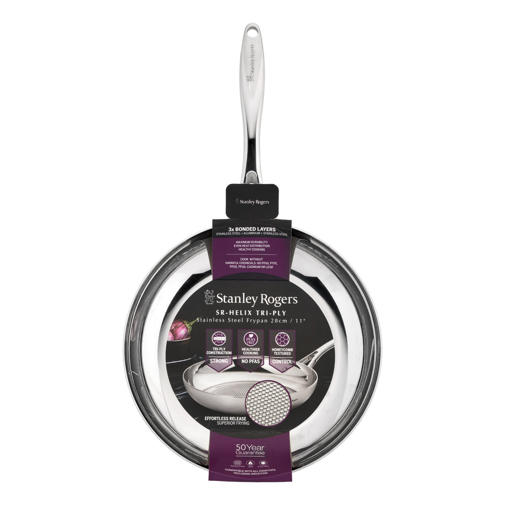 Stanley Rogers Helix 28cm Frypan - Silver