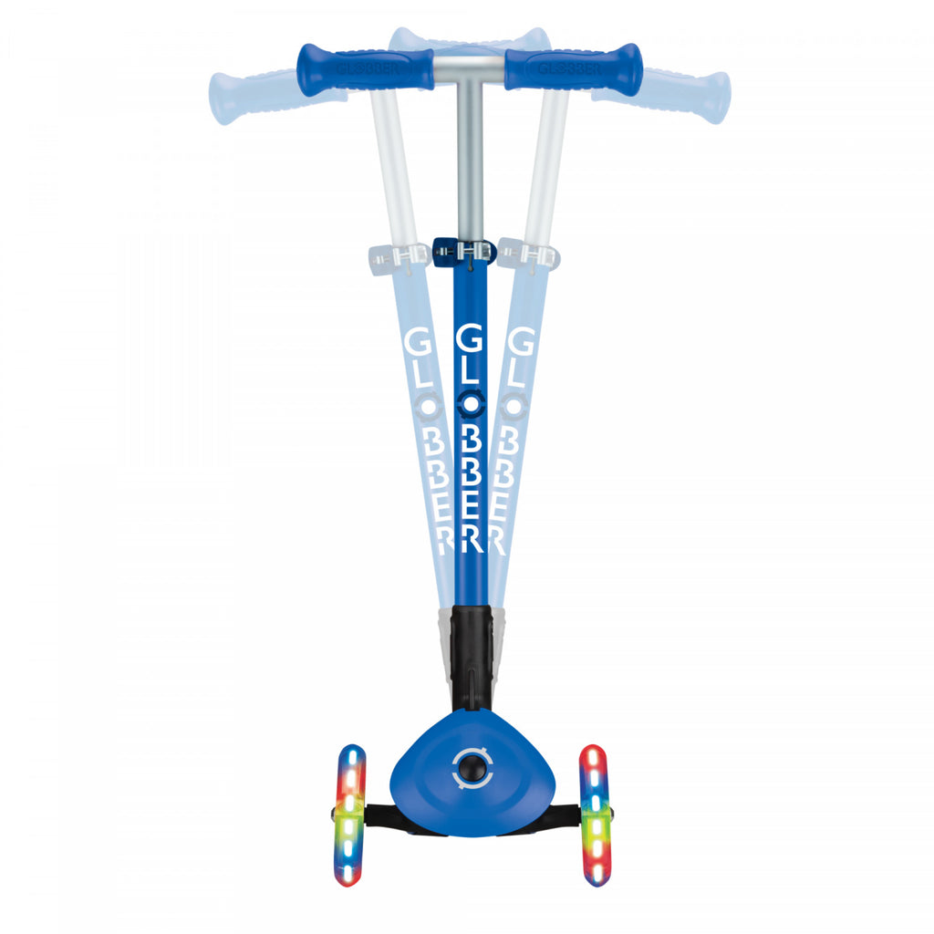 Globber Primo Foldable Lights with Anodized T-bar - Navy Blue