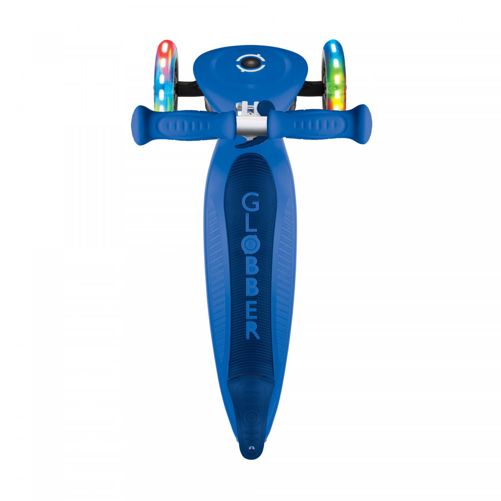 Globber Primo Foldable Lights with Anodized T-bar - Navy Blue