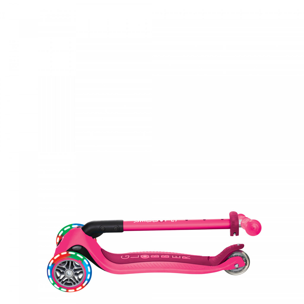 Globber Primo Foldable Lights with Anodized T-bar - Deep Pink