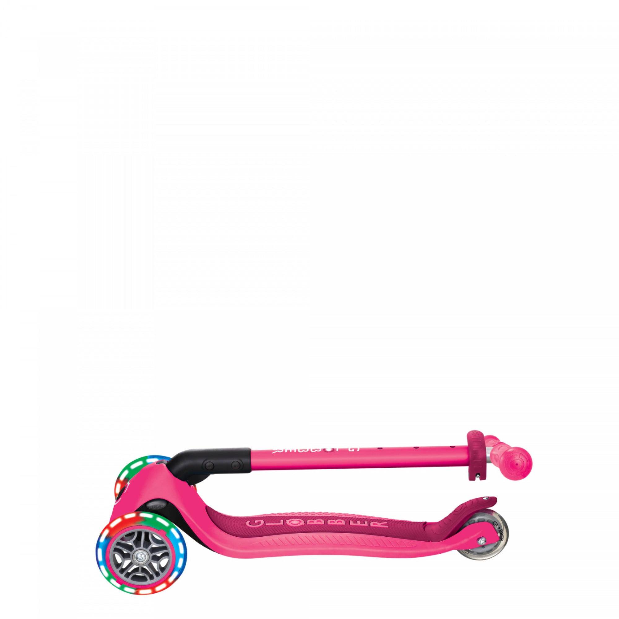 Globber Primo Foldable Lights with Anodized T-bar - Deep Pink