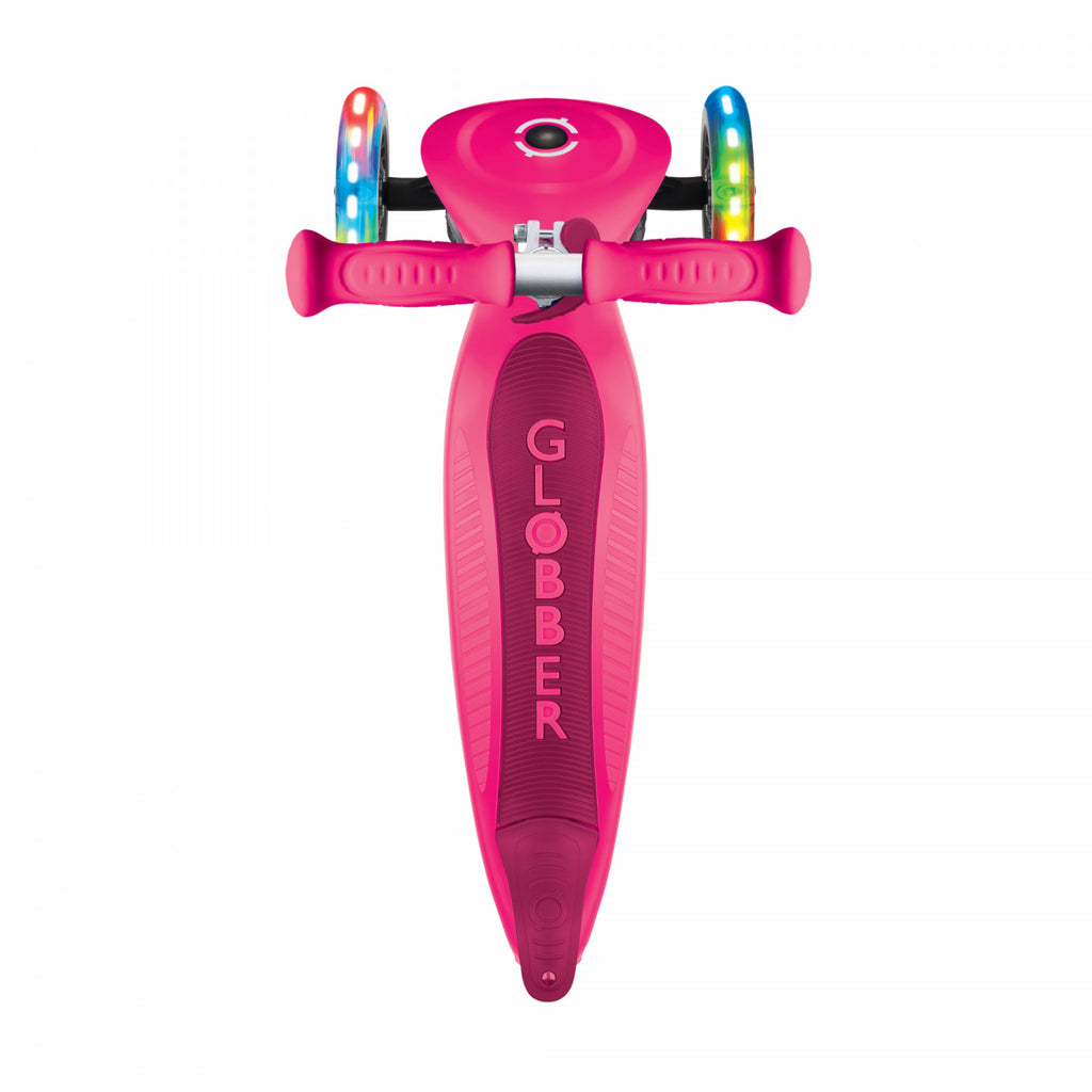 Globber Primo Foldable Lights with Anodized T-bar - Deep Pink