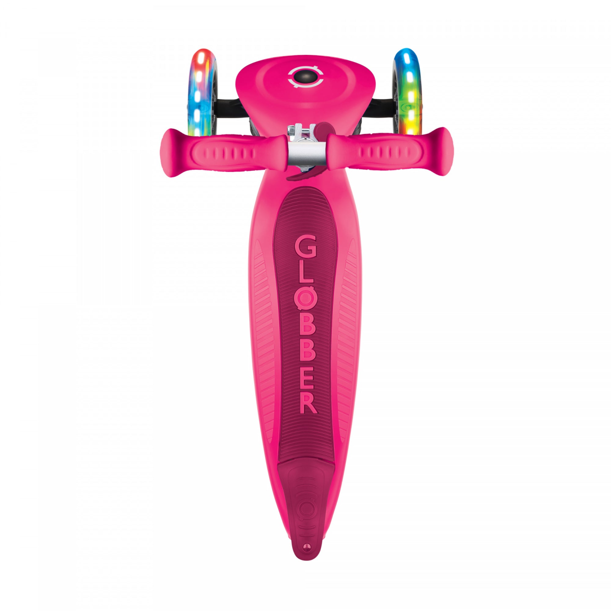 Globber Primo Foldable Lights with Anodized T-bar - Deep Pink