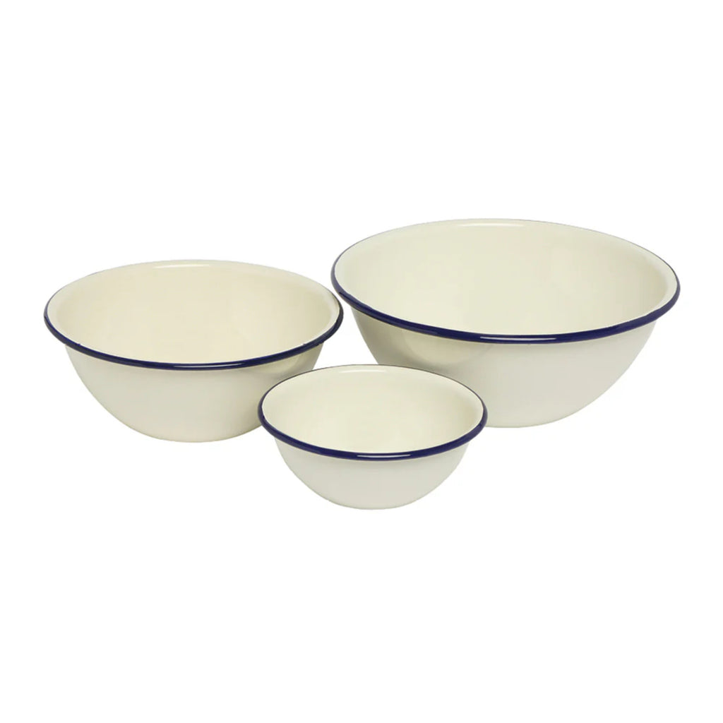 Wiltshire Enamel Mixing 3 Piece Bowl Set - Blue