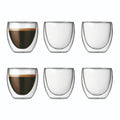 Bodum 4557-10-12  Extra Small 74ml Pavina Double Wall 6pc Glass Set Clear