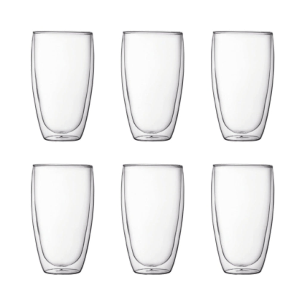 Bodum Pavina Double Wall 450ml Large Glass 6 Piece Set