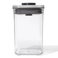OXO POP 2.0 - 1 Litre Steel Short Square Container - Clear