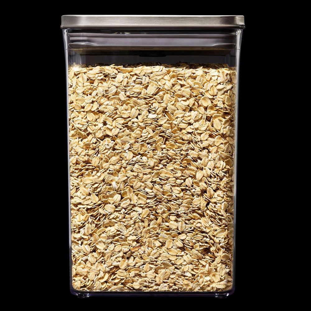 OXO POP 2.0 - 4.2 Litre Steel Medium Square Container - Clear